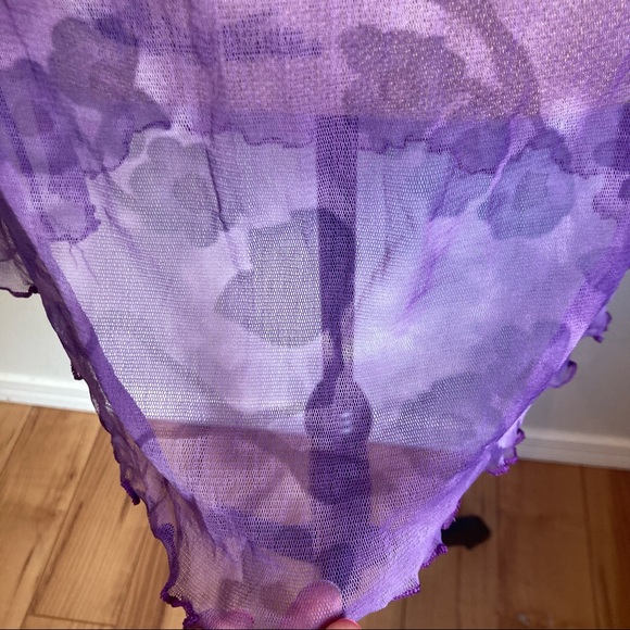 Vintage floral negligee/bathing suit cover up - Picture 3 of 8